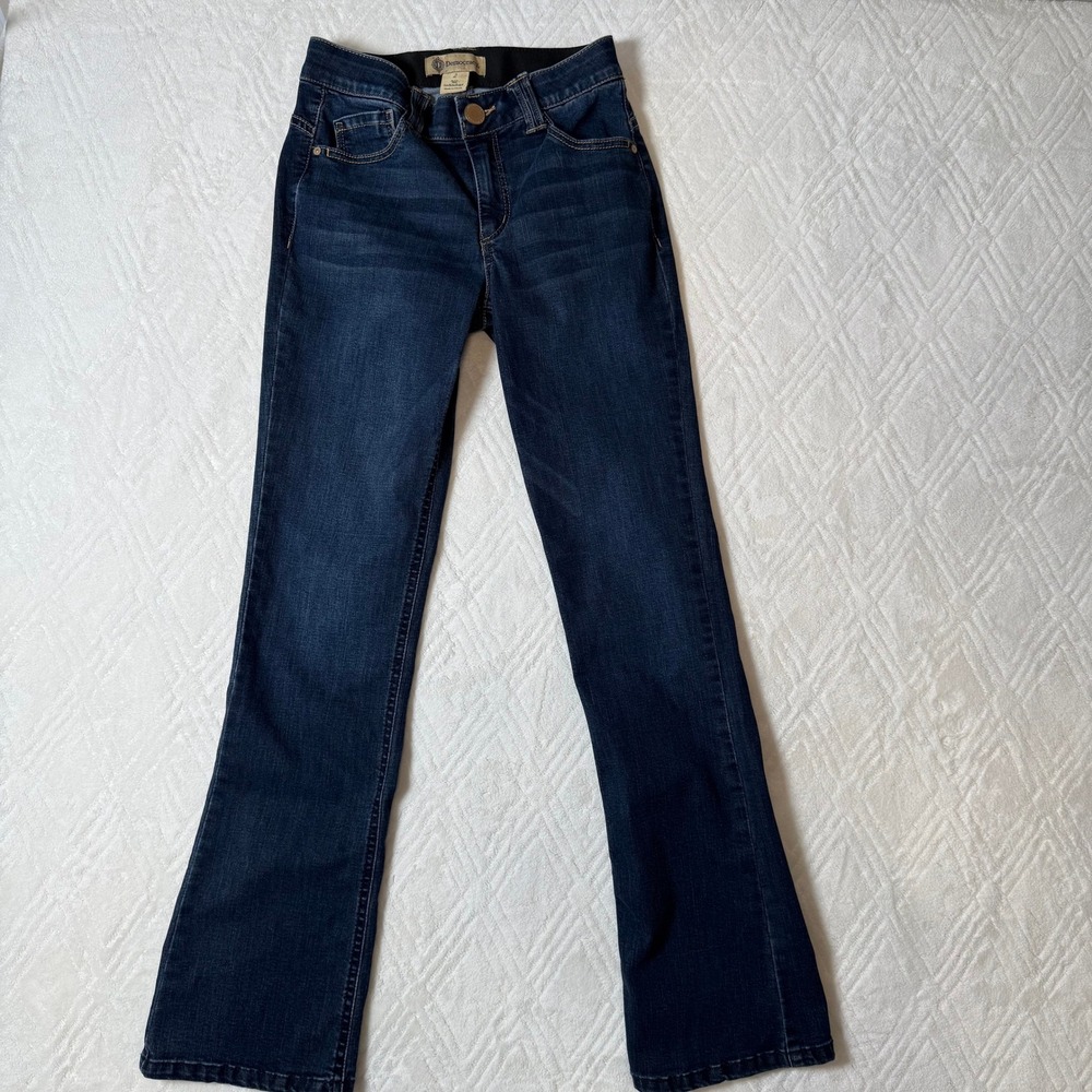 Y2K Western Democracy Ab Solution Jeans 2 Dark Wash Bootcut Stretch